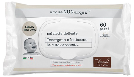 FIOCCHI DI RISO ACQUA NON ACQUA SENZA PROFUMO 60 SALVIETTE - Farmacia Del Monaco