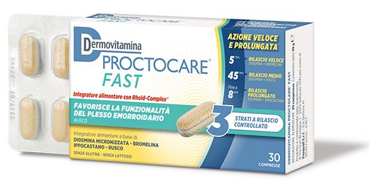DERMOVITAMINA PROCTOCARE FAST 30 COMPRESSE - Farmacia Del Monaco