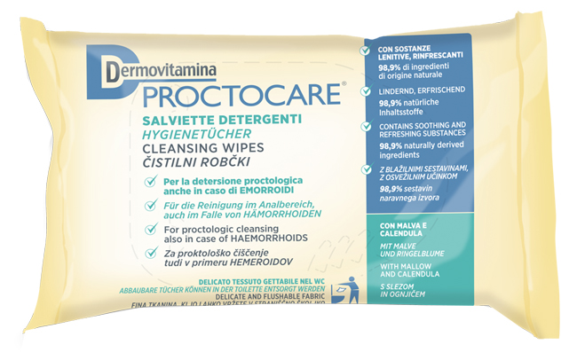 DERMOVITAMINA PROCTOCARE SALVIETTE DETERGENTI 15 PEZZI - Farmacia Del Monaco