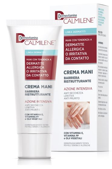 DERMOVITAMINA CALMILENE CREMA MANI BARRIERA RISTRUTTURANTE AZIONE INTENSIVA PER DERMATITE ALLERGICA O IRRITATIVA DA CONTATTO 75 ML - Farmacia Del Monaco
