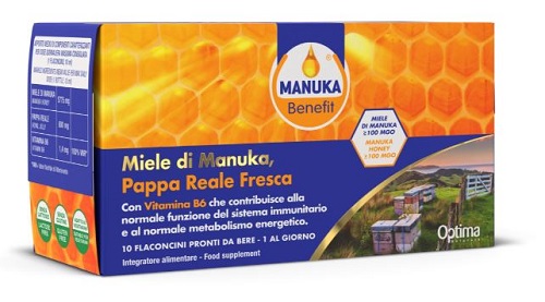MANUKA BENEFIT PAPPA REALE MANUKA VITAMINA B6 10 FLACONCINI 10 ML - Farmacia Del Monaco