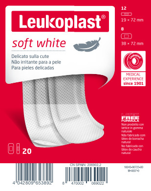 LEUKOPLAST SOFT WHITE 20 PEZZI ASSORTITI - Farmacia Del Monaco