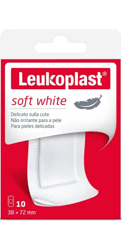 LEUKOPLAST SOFT WHITE 72 X 38 CM 10 PEZZI - Farmacia Del Monaco