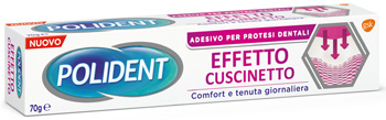 POLIDENT FISSATIVO EFFETTO CUSCINETTO ADESIVO PER PROTESI DENTALI 70 G - Farmacia Del Monaco