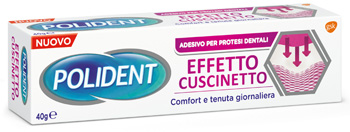 POLIDENT FISSATIVO EFFETTO CUSCINETTO ADESIVO PER PROTESI DENTALI 40 G - Farmacia Del Monaco