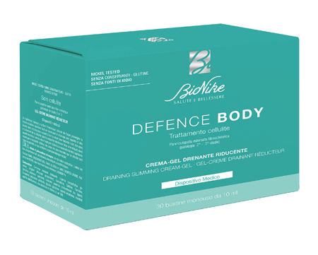 DEFENCE BODY TRATTAMENTO CELLULITE CREMA GEL DRENANTE RIDUCENTE 30 BUSTINE DA 10 ML - Farmacia Del Monaco