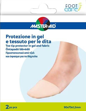 PROTEZIONE IN GEL E TESSUTO MASTER-AID FOOTCARE PUNTA DEI PIEDI 2 PEZZI C16 - Farmacia Del Monaco
