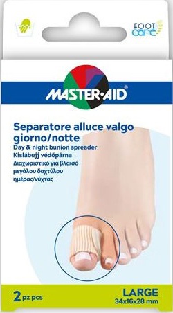 DIVARICATORE ALLUCE GIORNO/NOTTE MASTER-AID FOOTCARE LARGE 2 PEZZI D12 - Farmacia Del Monaco