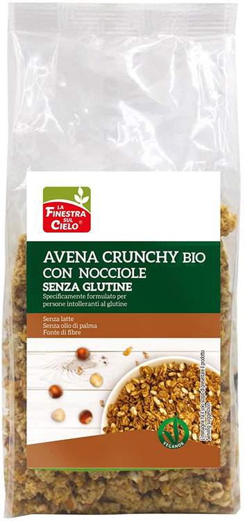 CRUNCHY SENZA GLUTINE AVENA E NOCCIOLA 250 G - Farmacia Del Monaco
