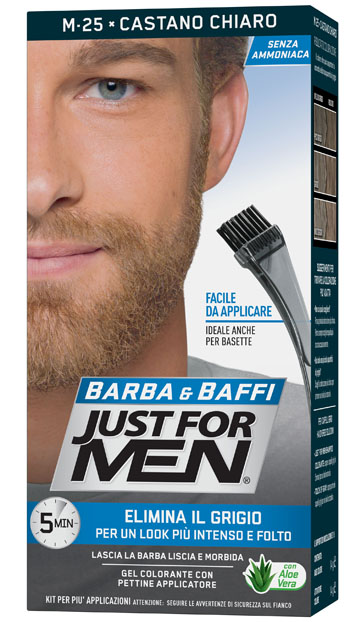 JUST FOR MEN BARBA & BAFFI M25 CASTANO CHIARO 51 G - Farmacia Del Monaco