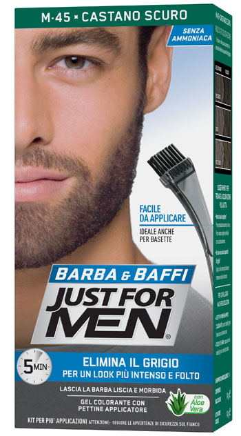 JUST FOR MEN BARBA & BAFFI M45 CASTANO SCURO 51 G - Farmacia Del Monaco