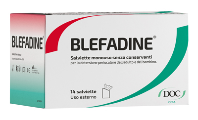 BLEFADINE 14 SALVIETTE MONOUSO PER DETERSIONE PERIOCULARE - Farmacia Del Monaco