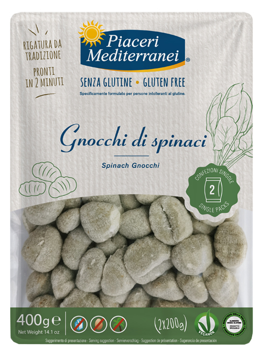 PIACERI MEDITERRANEI GNOCCHI DI SPINACI 400 G - Farmacia Del Monaco