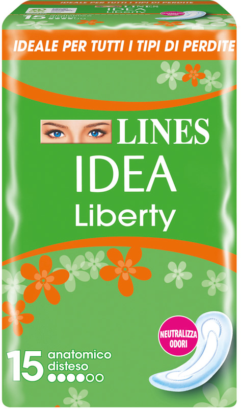 LINES IDEA ASSORBENTE LIBERTY ANATOMICO 15 PEZZI - Farmacia Del Monaco