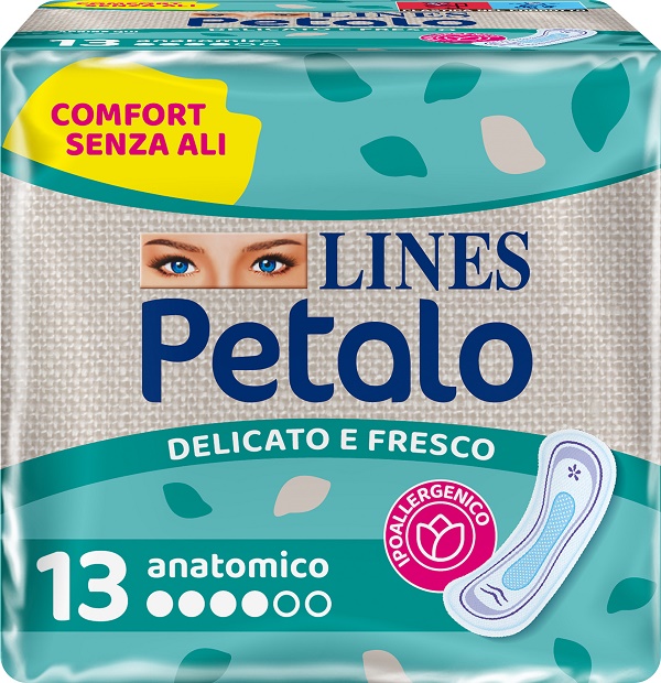 LINES PETALO BLU ASSORBENTE ANATOMICO 13 PEZZI - Farmacia Del Monaco