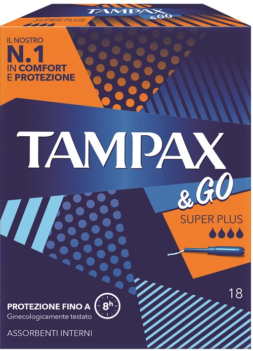 TAMPAX &GO ASSORBENTE INTERNO SUPER PLUS 18 PEZZI - Farmacia Del Monaco