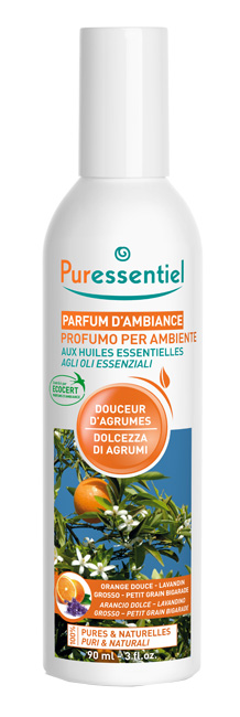 PURESSENTIEL PROFUMO AMBIENTE DOLCEZZA AGRUMI ECOCERT 90 ML - Farmacia Del Monaco