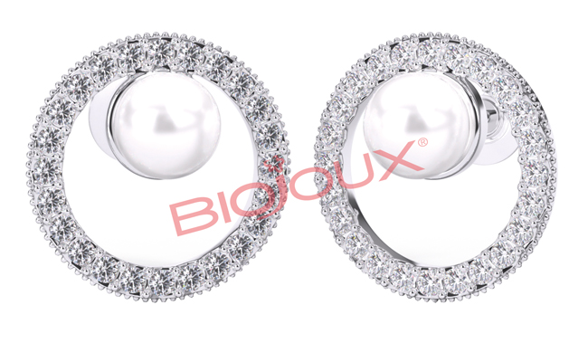 ORECCHINI POST FORATURA PEARL IN CRYSTAL CIRCLE BJT985 - Farmacia Del Monaco