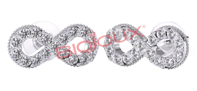 ORECCHINI POST FORATURA INFINITY CRYSTALS BJT987 - Farmacia Del Monaco