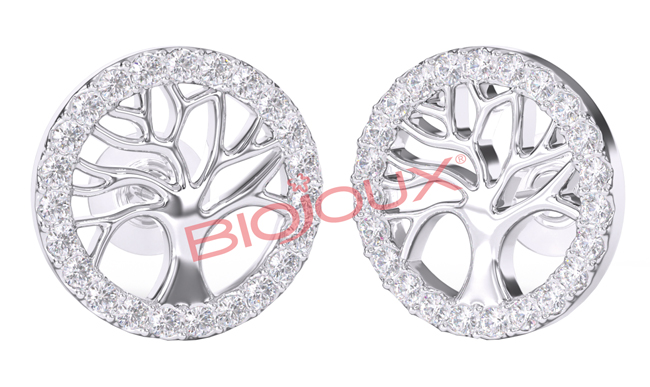 ORECCHINI POST FORATURA TREE OF LIFE WITH CRYSTALS BJT994 - Farmacia Del Monaco