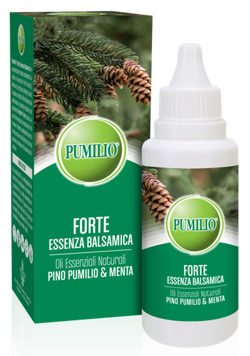 PUMILIO FORTE ESSENZA BALSAMICA OLI ESSENZIALI NATURALI PINO PUMILIO & MENTA 40 ML - Farmacia Del Monaco