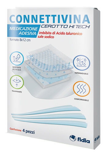 CEROTTO CONNETTIVINA HITECH 8 X 12 CM 4 PEZZI - Farmacia Del Monaco