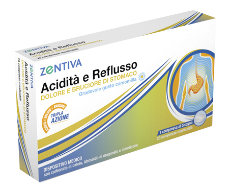 ZENTIVA ACIDITA' REFLUSSO 20 COMPRESSE MASTICABILI - Farmacia Del Monaco