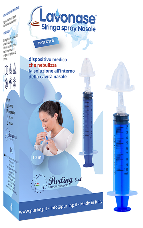 LAVONASE SIRINGA SPRAY NASALE NON STERILE 10 ML LUER-LOCK CON CAPPUCCIO + UGELLO NASALE CON RACCORDO LUER-LOCK + PERFORATORE CON VALVOLA NON RITORNO CON TAPPO - Farmacia Del Monaco