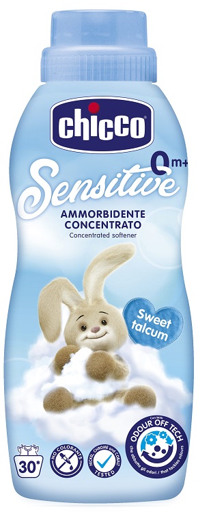 CHICCO SENSITIVE 0M+ AMMORBIDENTE CONCENTRATO SWEET TALCUM 750 ML - Farmacia Del Monaco