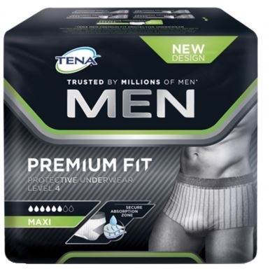 MUTANDINA ASSORBENTE MASCHILE TENA MEN PREMIUM FIT LIVELLO 4 S/M 10 PEZZI - Farmacia Del Monaco