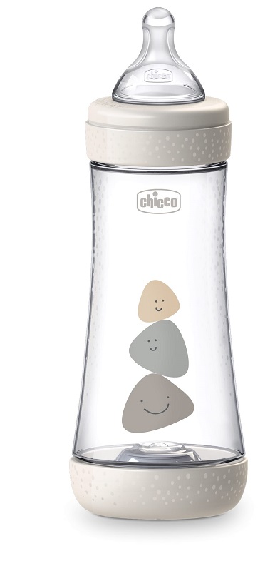 CHICCO BIBERON PERFECT 5 UNISEX 300 ML IN SILICONE 3 FORI - Farmacia Del Monaco