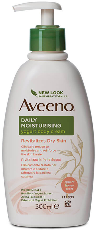 AVEENO CREMA CORPO YOGURT ALBICOCCA&MIELE 300 ML - Farmacia Del Monaco