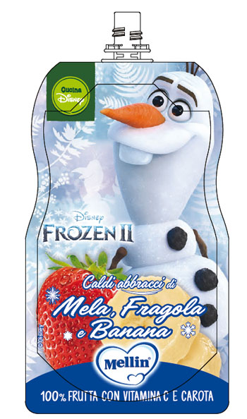 POUCH DISNEY FROZEN MELA FRAGOLA BANANA 110 G - Farmacia Del Monaco