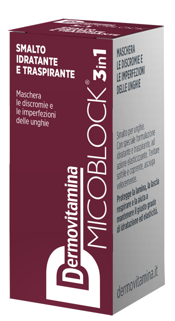 DERMOVITAMINA MICOBLOCK 3 IN 1 SMALTO IDRATANTE E TRASPIRANTE BORDEAUX 5 ML - Farmacia Del Monaco