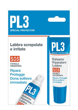 PL3 BALSAMO RIPARATORE LABBRA SOS CON ASTUCCIO 7,5 ML - Farmacia Del Monaco