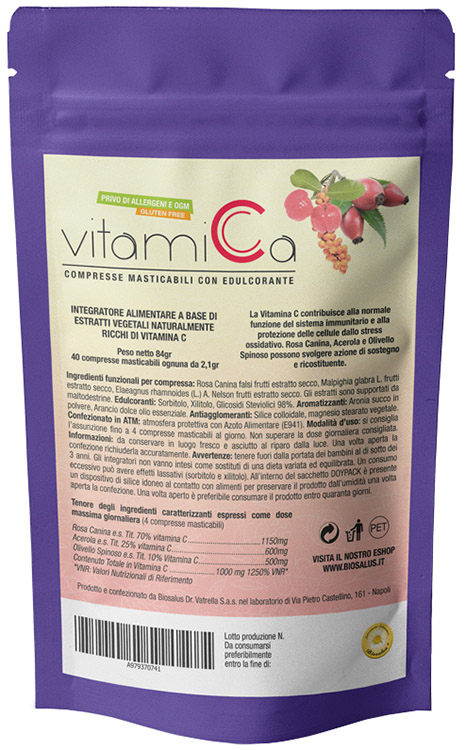 VITAMICA 40 COMPRESSE MASTICABILI - Farmacia Del Monaco