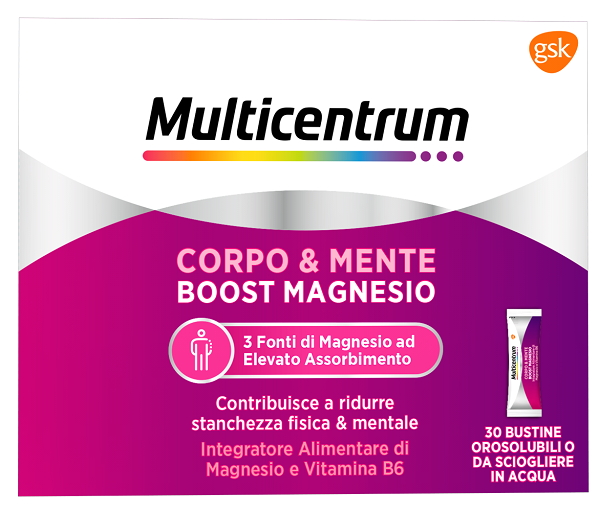 MULTICENTRUM BOOST MAGNESIO 30 BUSTINE - Farmacia Del Monaco