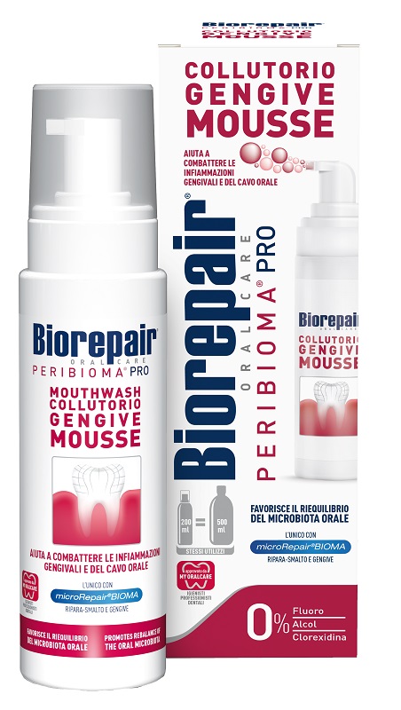 BIOREPAIR ORAL CARE PERIBIOMA PRO COLLUTORIO GENGIVE MOUSSE 200 ML - Farmacia Del Monaco