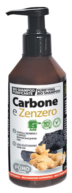 PURO BIO SHAMPOO CARBONE E ZENZERO 250 ML - Farmacia Del Monaco