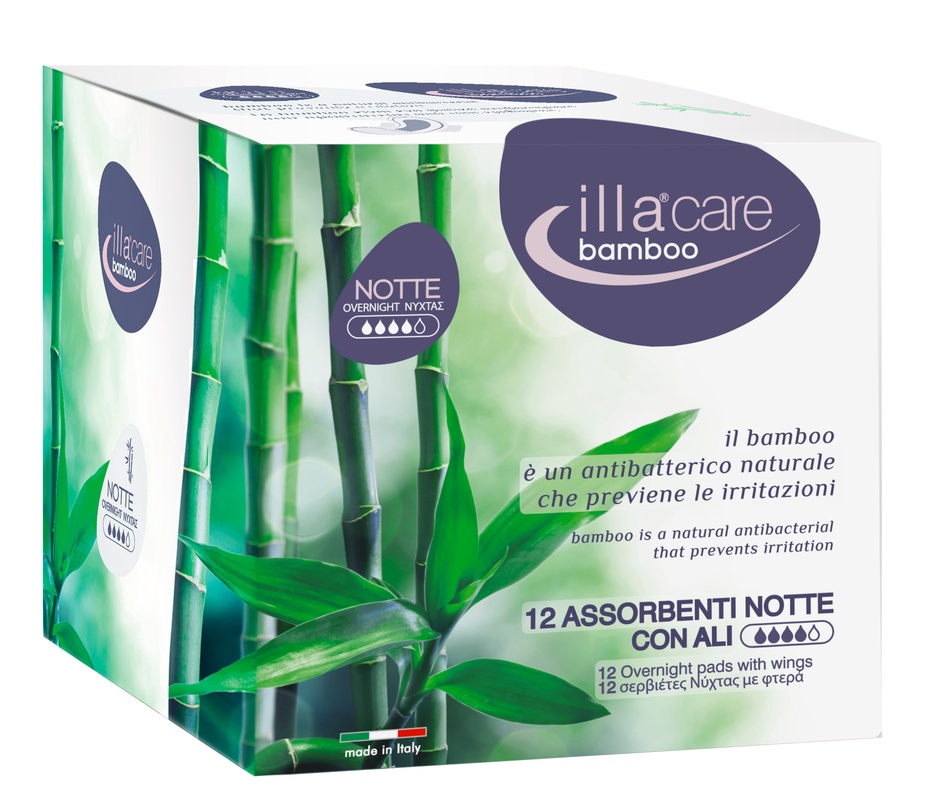 ILLA CARE BAMBOO ASSORBENTE NOTTE 12 PEZZI - Farmacia Del Monaco