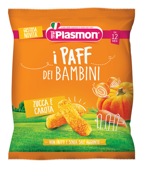 PLASMON DRY SNACK PAFF ZUCCA CAROTE 15 G - Farmacia Del Monaco