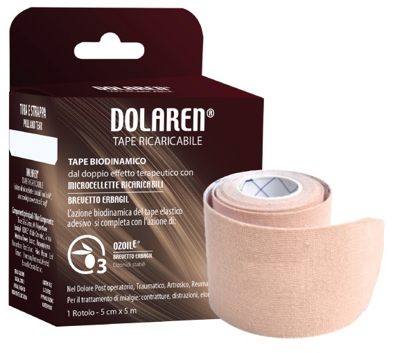DOLAREN TAPE RICARICABILE CEROTTO TERAPEUTICO BEIGE CM 5X5 M IN ROTOLO - Farmacia Del Monaco