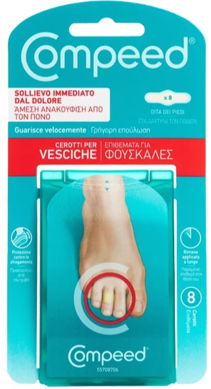 COMPEED CEROTTI PER VESCICHE DITA PIEDI 8 PEZZI CARTON - Farmacia Del Monaco