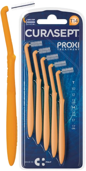 CURASEPT PROXI ANGLE T14 ARANCIO/ORANGE 5 PEZZI - Farmacia Del Monaco