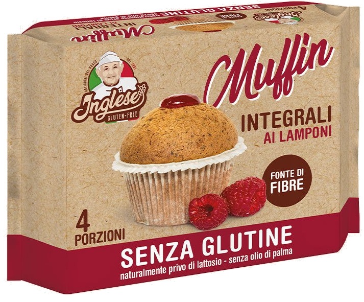 INGLESE MUFFIN INTEGRALI FARCITI AL LAMPONE 4 PEZZI DA 40 G - Farmacia Del Monaco