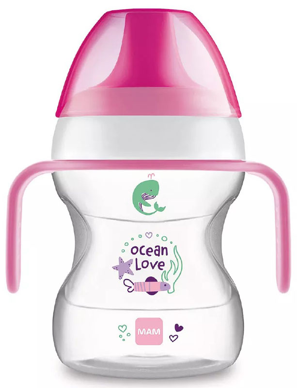 MAM LEARN TO DRINK CUP 190 ML 6+ BECCUCCIO RIGIDO FEMMINA - Farmacia Del Monaco