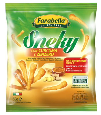 FARABELLA SNEKY FORMAGGIO CON CURCUMA E ZENZERO 50 G - Farmacia Del Monaco