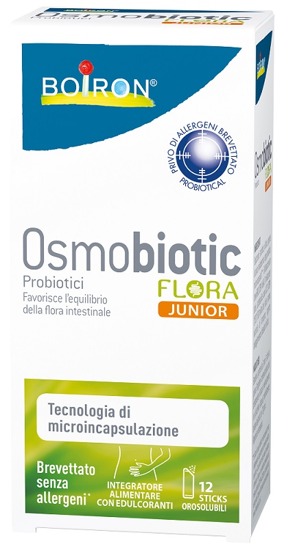OSMOBIOTIC FLORA JUNIOR 12 STICKS OROSOLUBILI - Farmacia Del Monaco