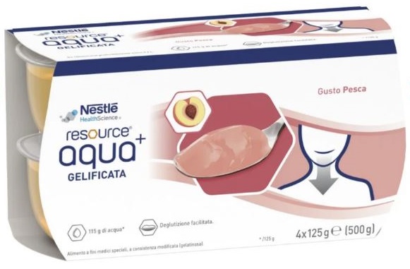 RESOURCE AQUA ACQUA GELIFICATA+PEACH CUP 6 4X125 G - Farmacia Del Monaco