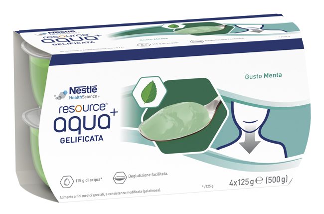 RESOURCE AQUA ACQUA GELIFICATA+MINT CUP 6 4X125 G - Farmacia Del Monaco